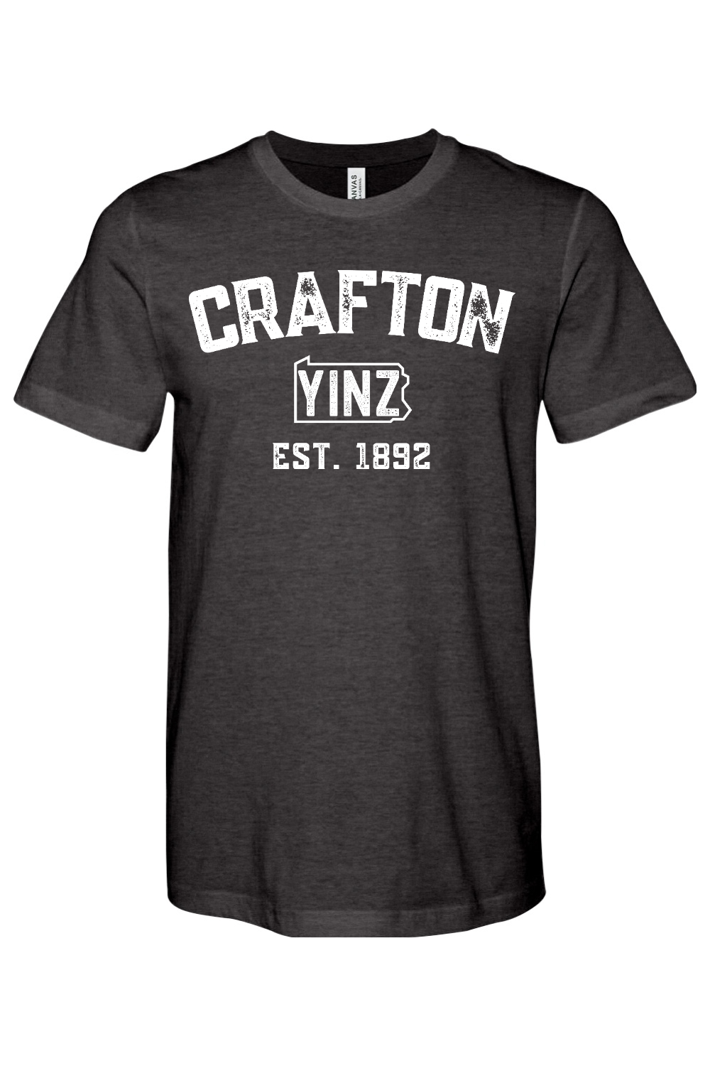 Crafton Yinzylvania - Bella + Canvas Heathered Jersey Tee - Yinzylvania