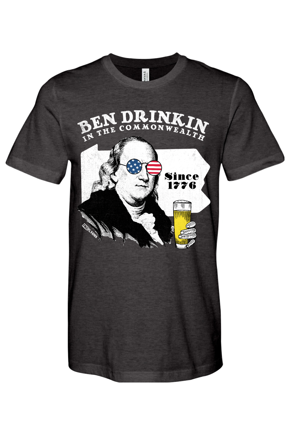Ben Drinkin - Bella + Canvas Heathered Jersey Tee - Yinzylvania