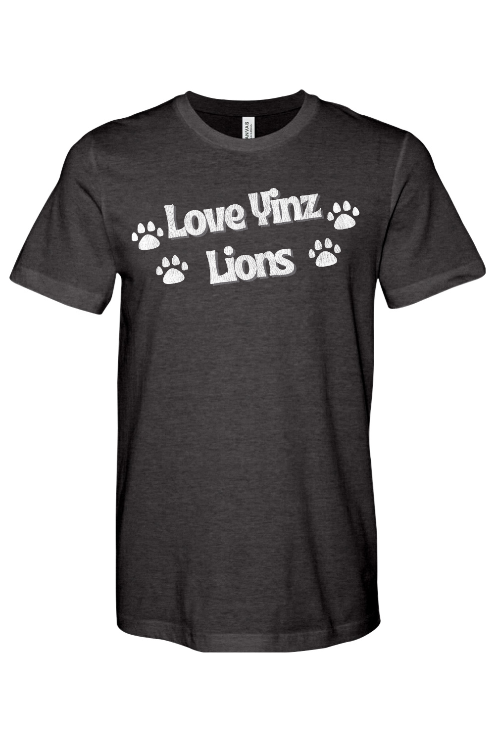 Love Yinz Lions - Bella + Canvas Heathered Jersey Tee - Yinzylvania