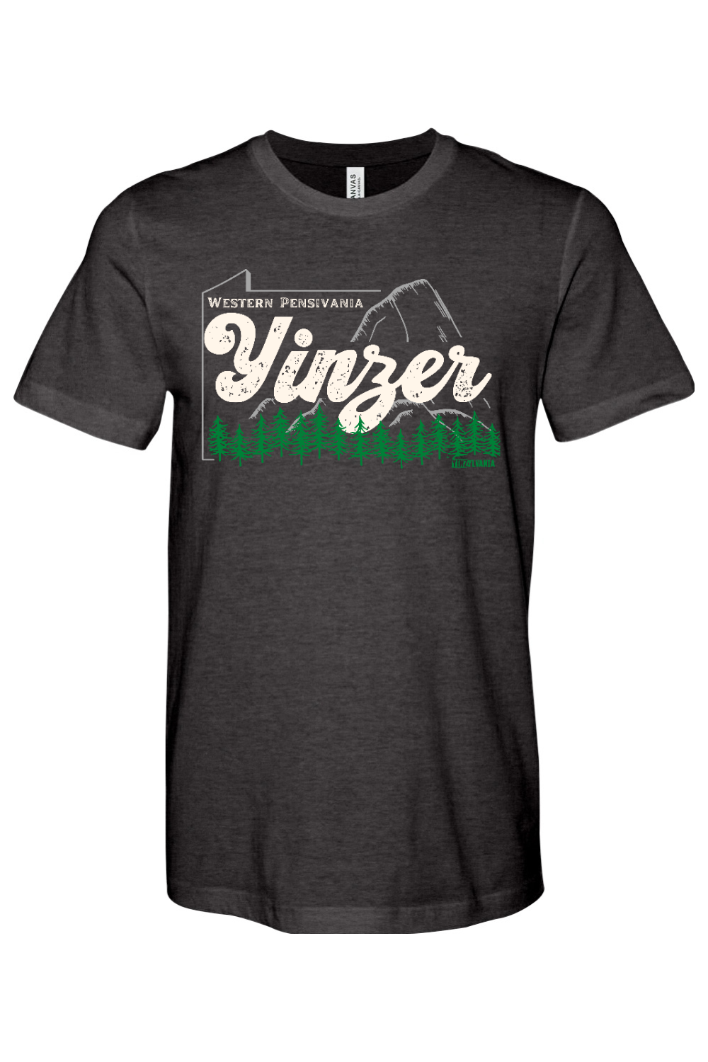 Western Pensivania Yinzer - Bella + Canvas Heathered Jersey Tee - Yinzylvania