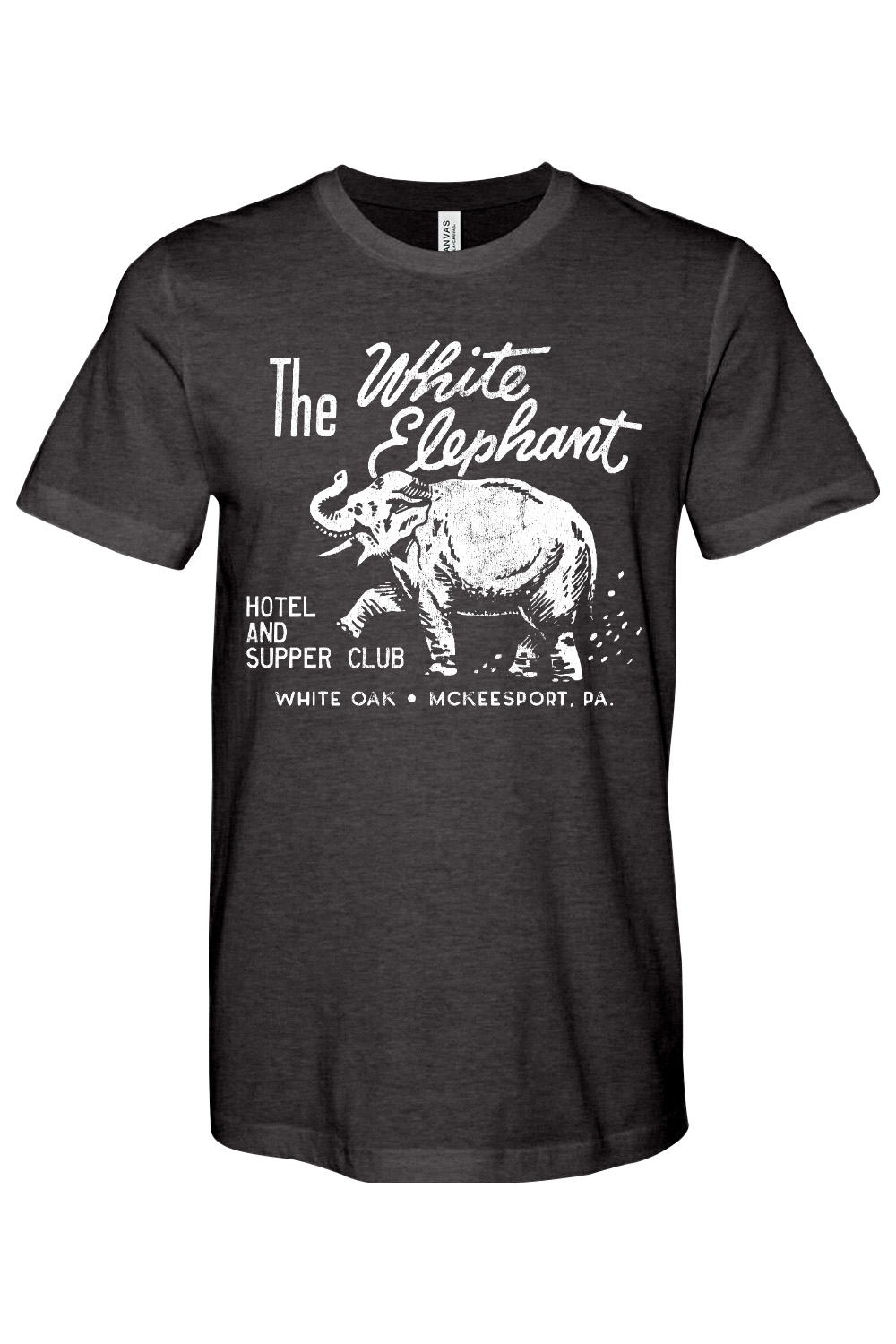 The White Elephant - Bella + Canvas Heathered Jersey Tee - Yinzylvania