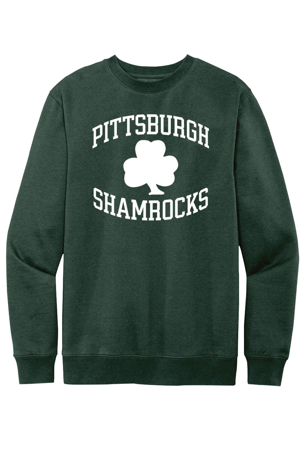 Pittsburgh Shamrocks Hockey - Fleece Crewneck Sweatshirt - Yinzylvania