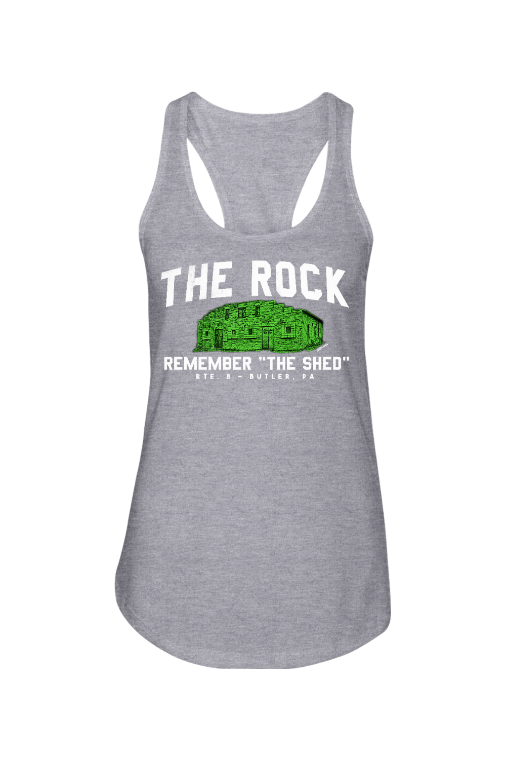 Remember the Shed - Slippery Rock - Ladies Racerback Tank - Yinzylvania