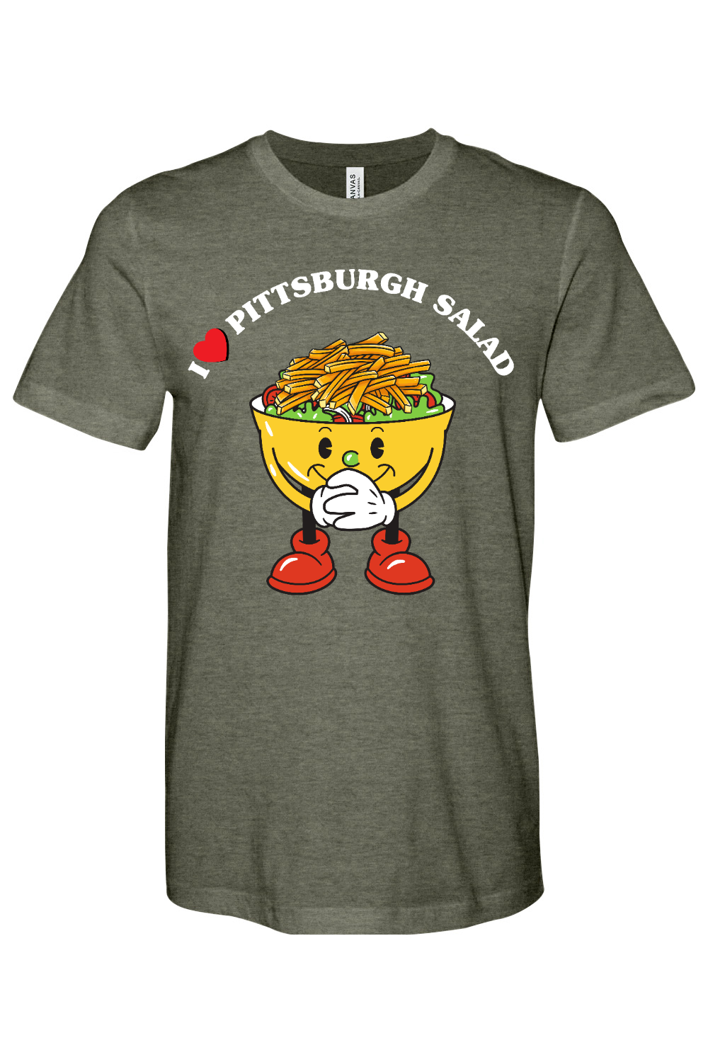 Pittsburgh Salad - Bella + Canvas Heathered Jersey Tee - Yinzylvania