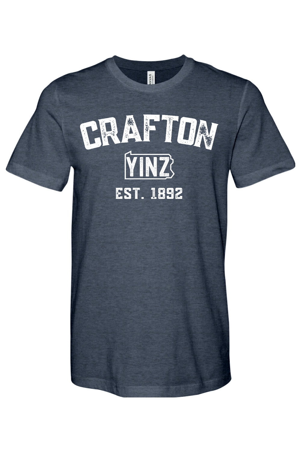 Crafton Yinzylvania - Bella + Canvas Heathered Jersey Tee - Yinzylvania