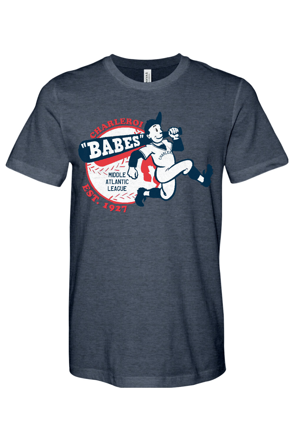 Charleroi Babes - Bella + Canvas Heathered Jersey Tee - Yinzylvania