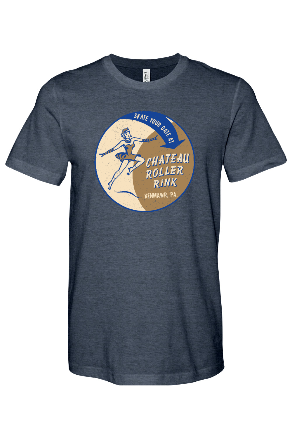 Chateau Roller Rink - Bella + Canvas Heathered Jersey Tee - Yinzylvania