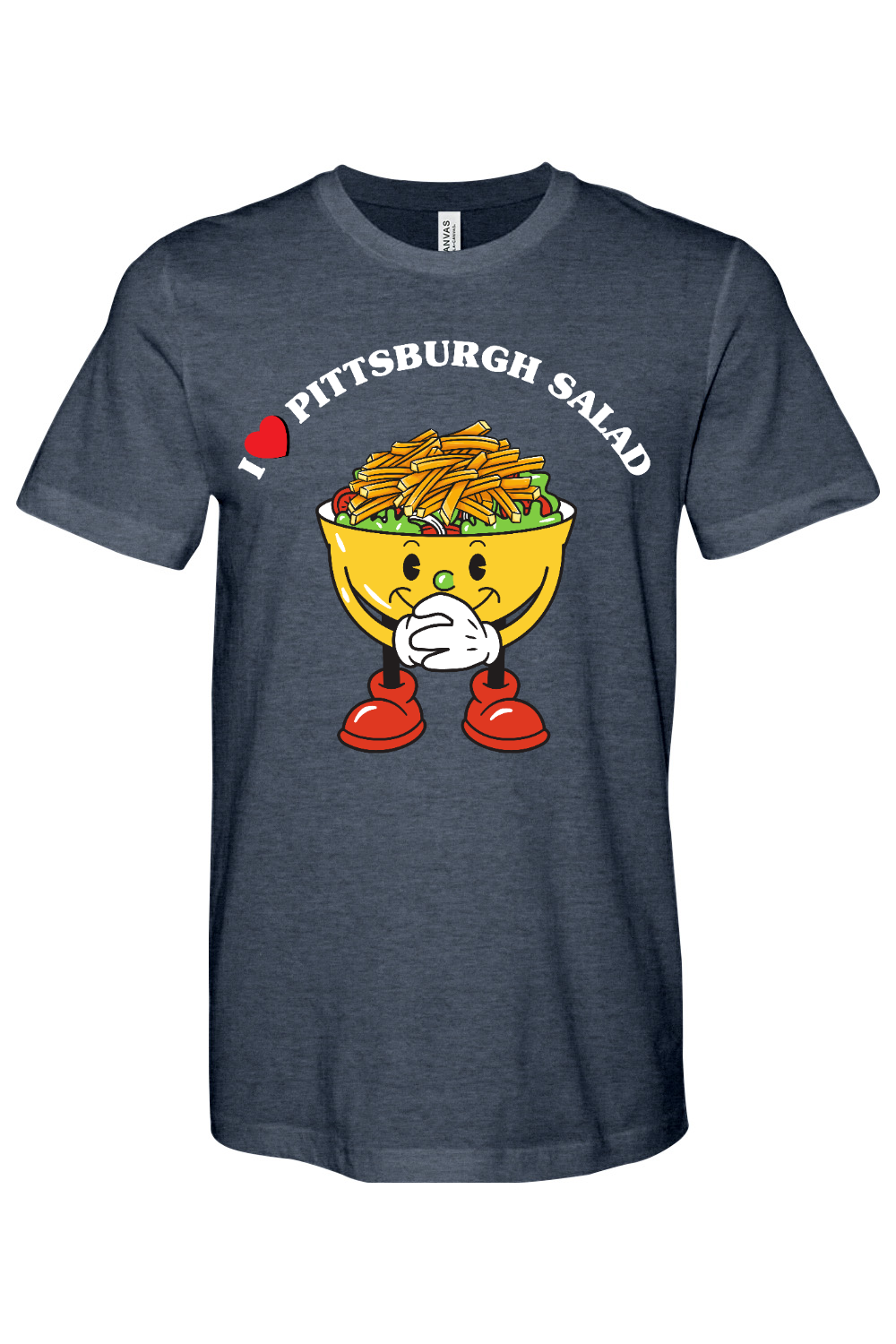Pittsburgh Salad - Bella + Canvas Heathered Jersey Tee - Yinzylvania