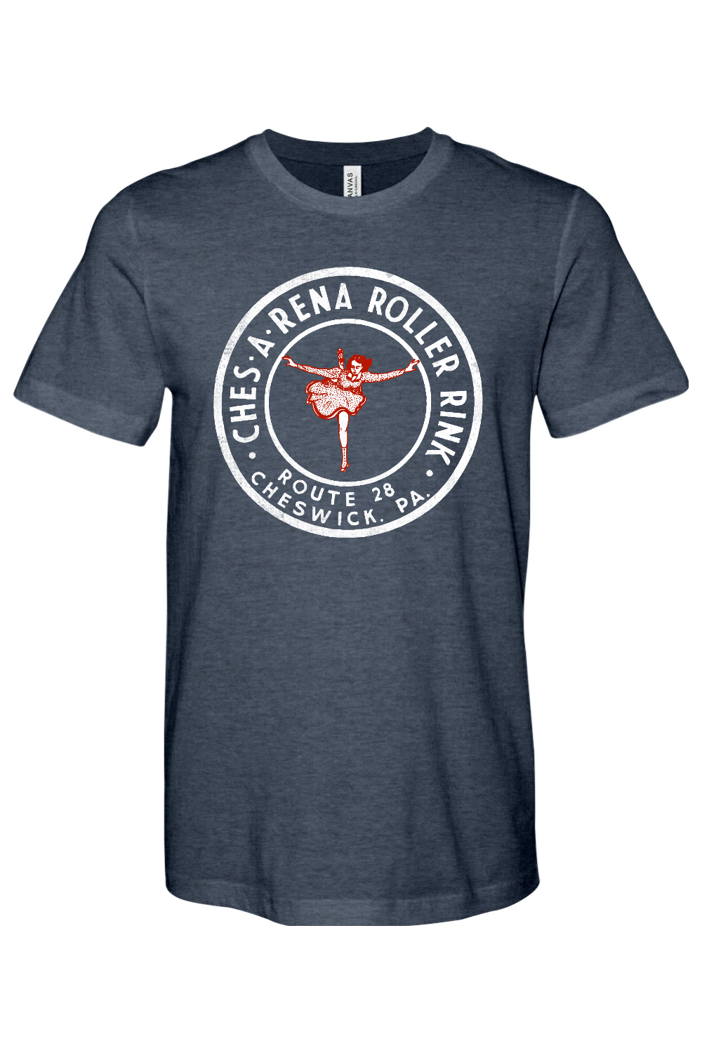Ches-A-Rena Roller Rink - Bella + Canvas Heathered Jersey Tee - Yinzylvania