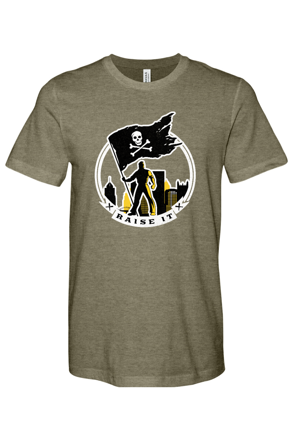Raise the Roger - Bella + Canvas Heathered Jersey Tee - Yinzylvania