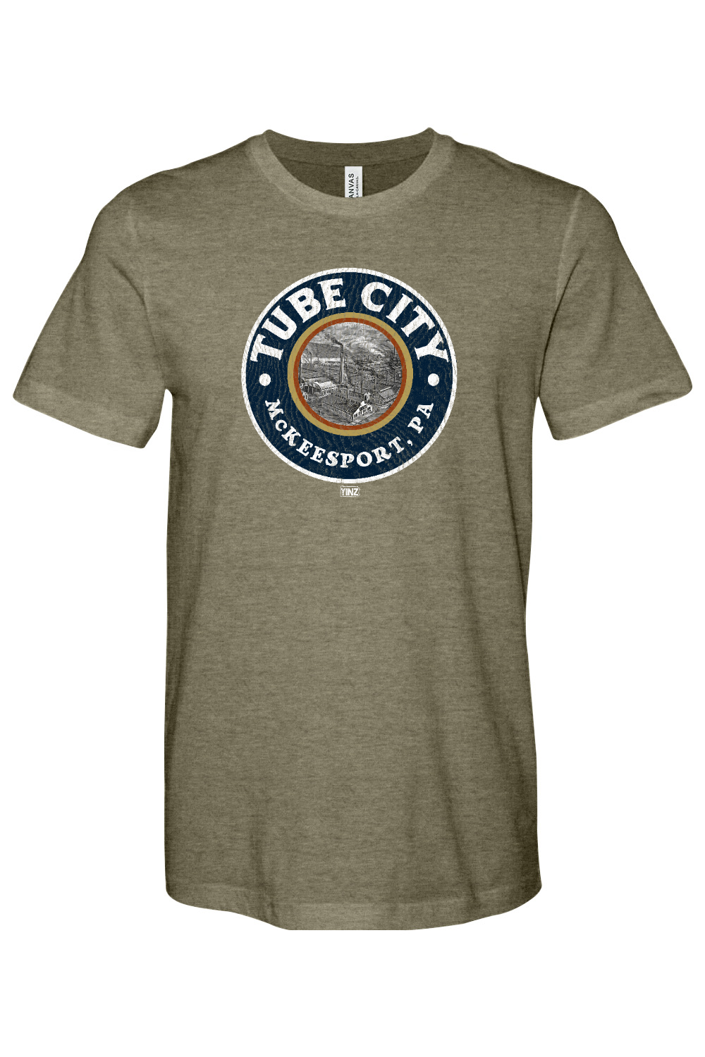 Tube City - Bella + Canvas Heathered Jersey Tee - Yinzylvania