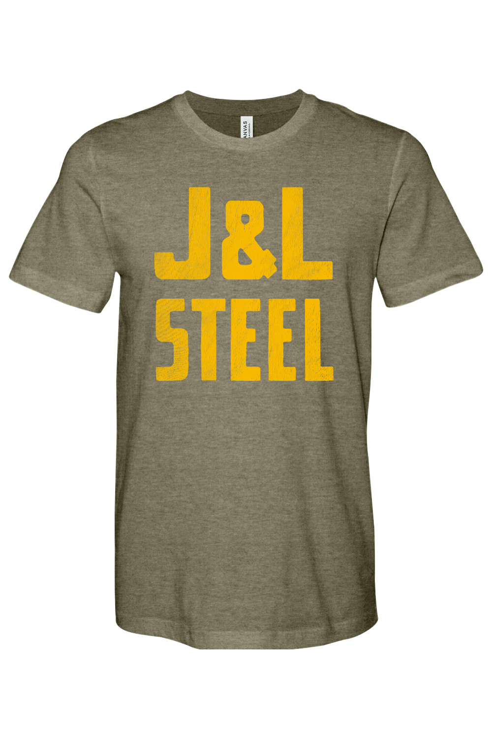 J&L Steel Retro - Bella + Canvas Heathered Jersey Tee - Yinzylvania
