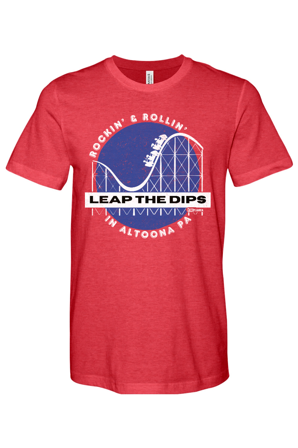 Leap the Dips - Bella + Canvas Heathered Jersey Tee - Yinzylvania