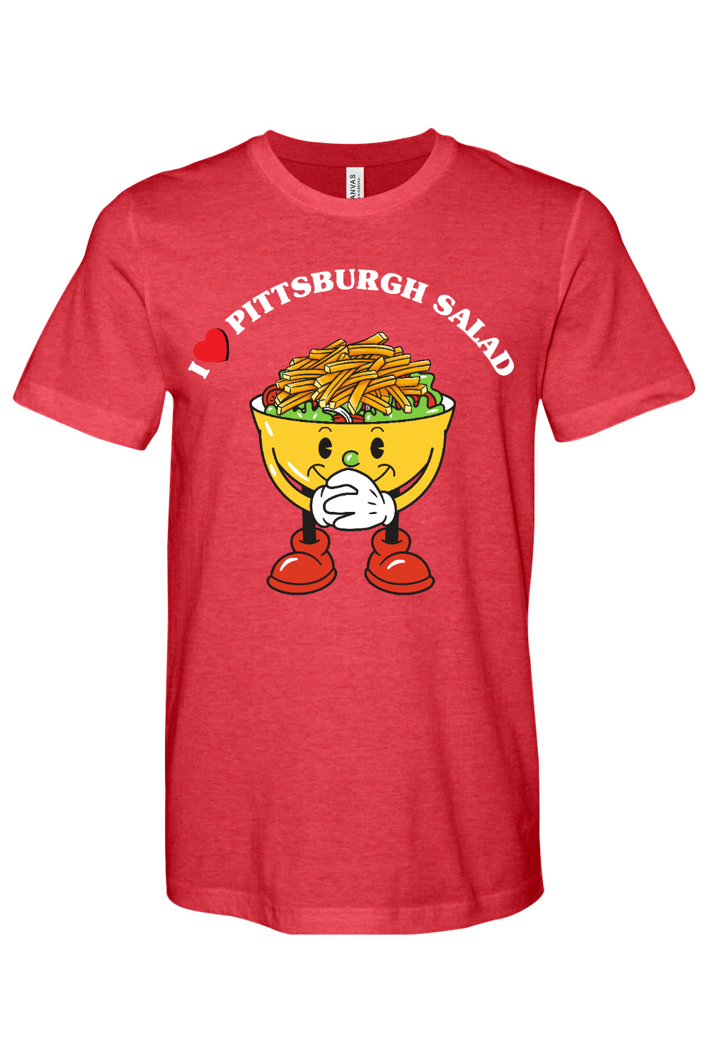 Pittsburgh Salad - Bella + Canvas Heathered Jersey Tee - Yinzylvania