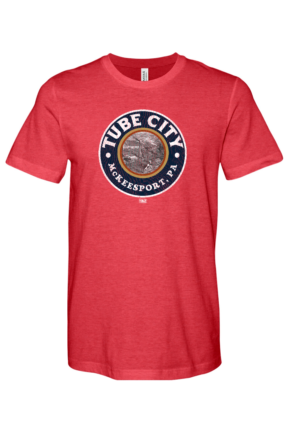 Tube City - Bella + Canvas Heathered Jersey Tee - Yinzylvania
