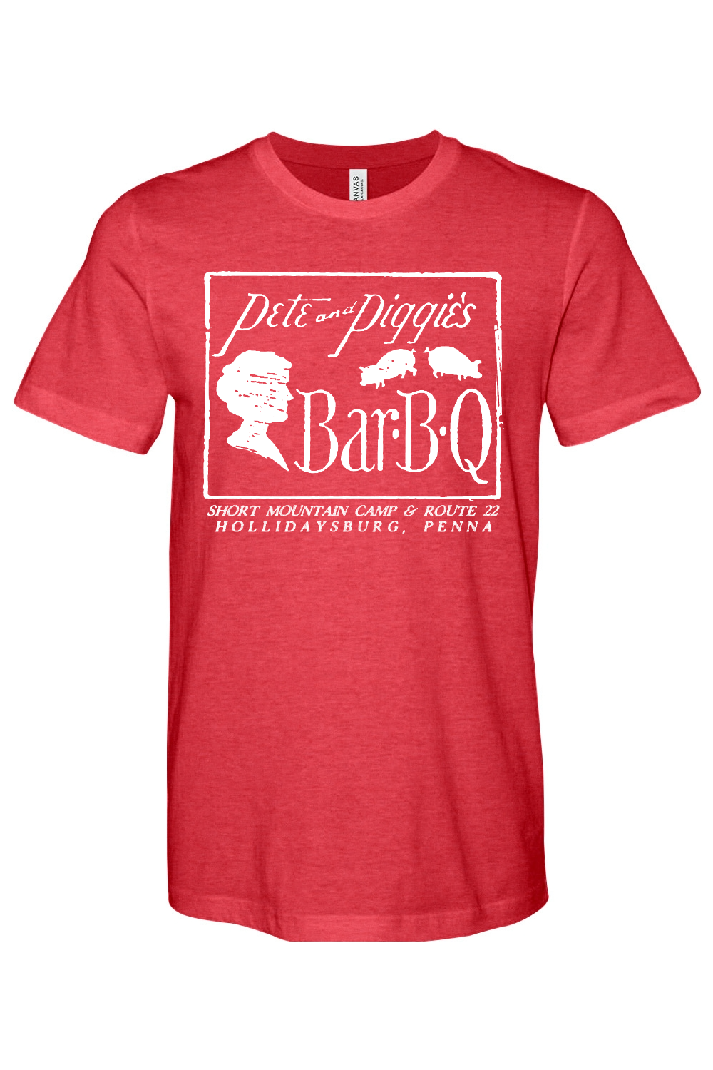 Pete & Piggie's BBQ - Bella + Canvas Heathered Jersey Tee - Yinzylvania
