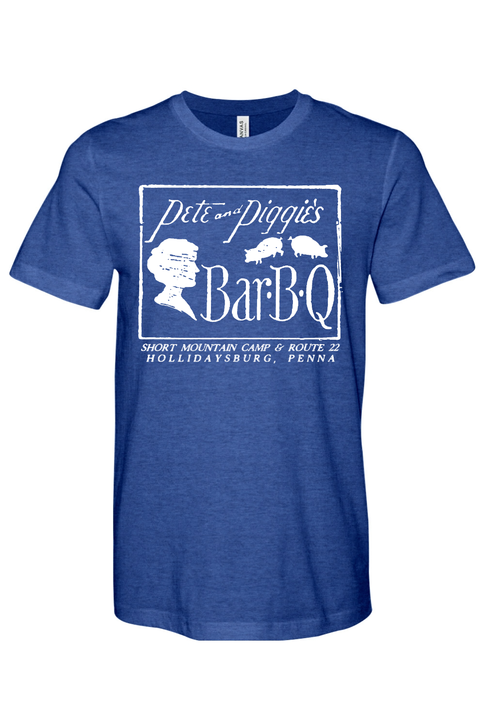 Pete & Piggie's BBQ - Bella + Canvas Heathered Jersey Tee - Yinzylvania