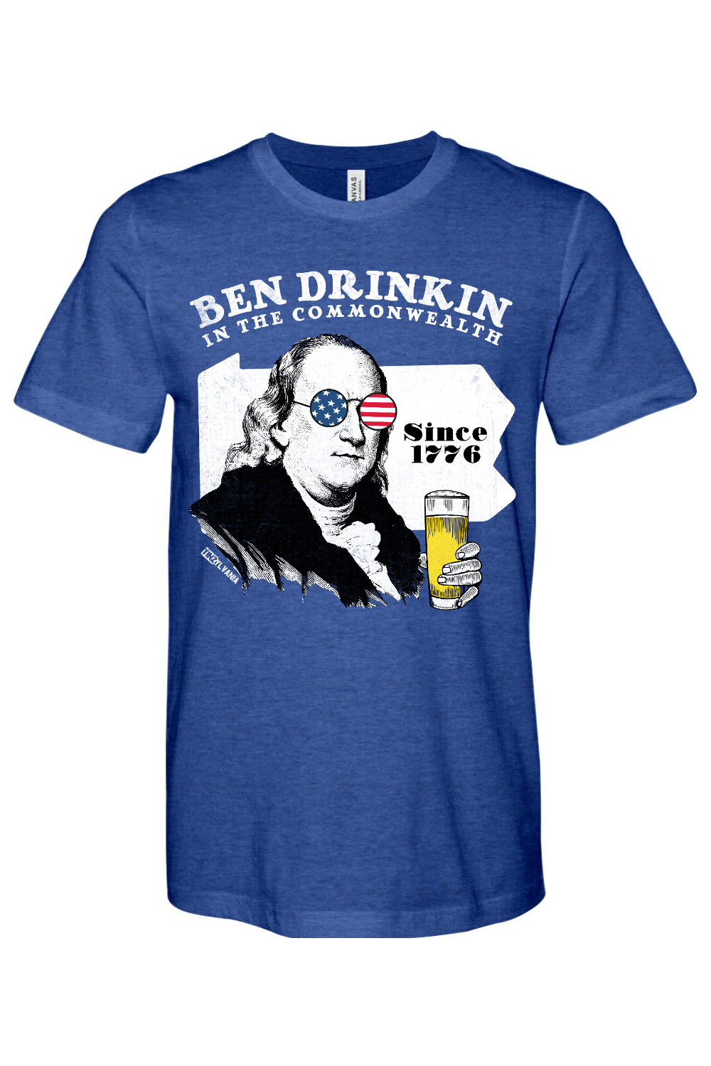 Ben Drinkin - Bella + Canvas Heathered Jersey Tee - Yinzylvania