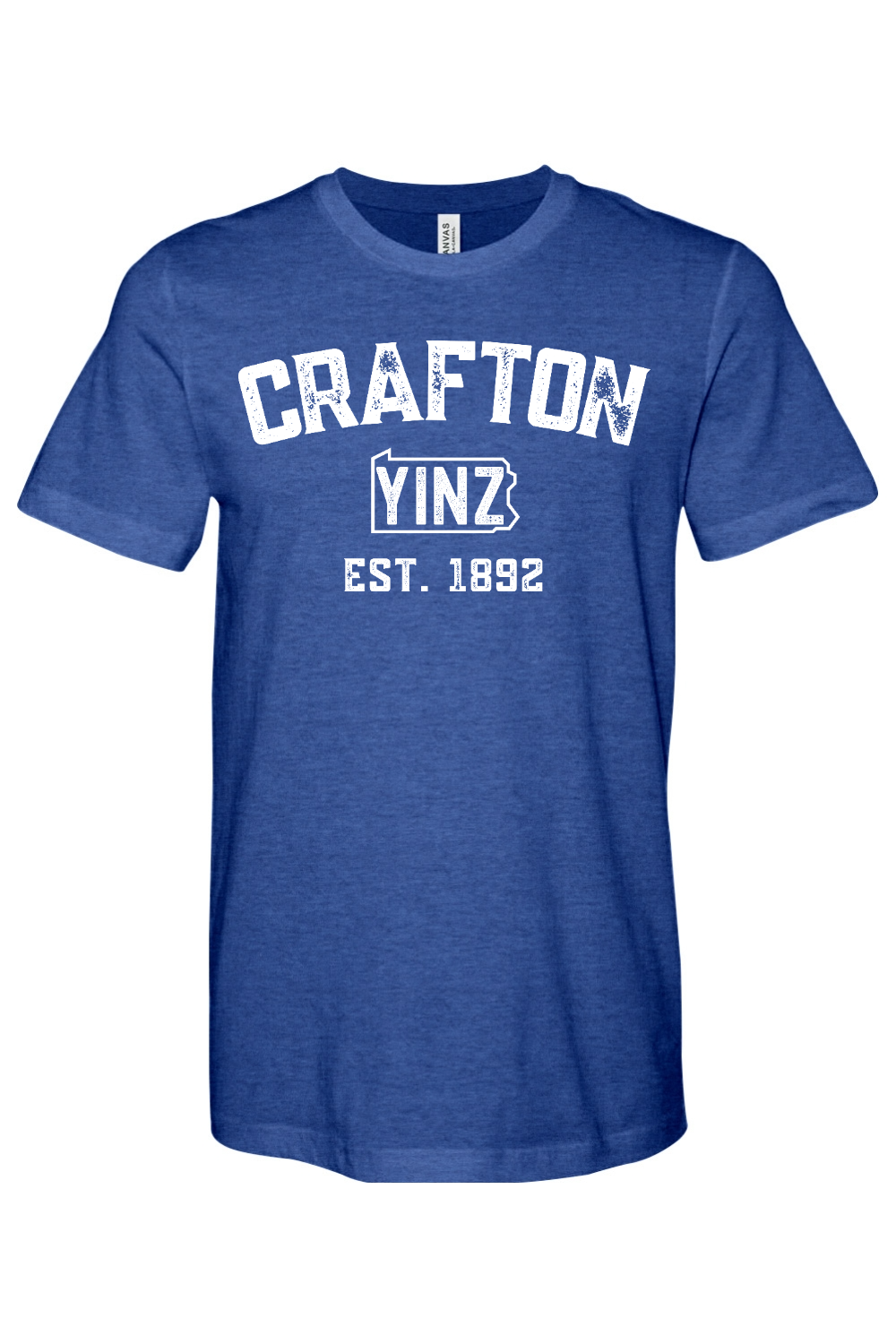 Crafton Yinzylvania - Bella + Canvas Heathered Jersey Tee - Yinzylvania