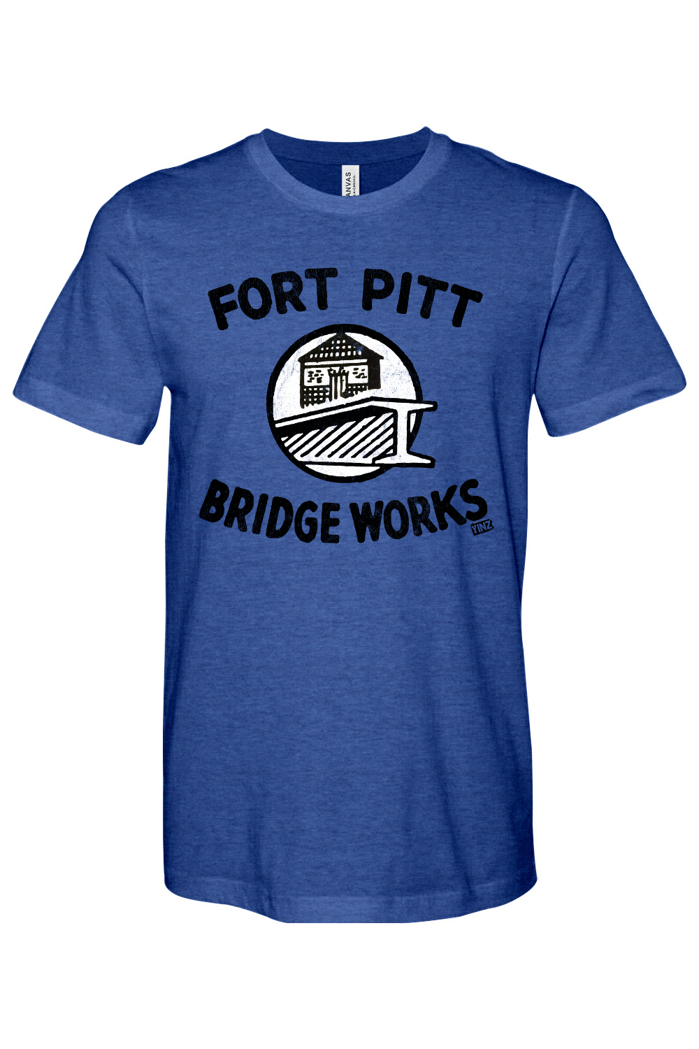 Fort Pitt Bridge Works  - Bella + Canvas Heathered Jersey Tee - Yinzylvania