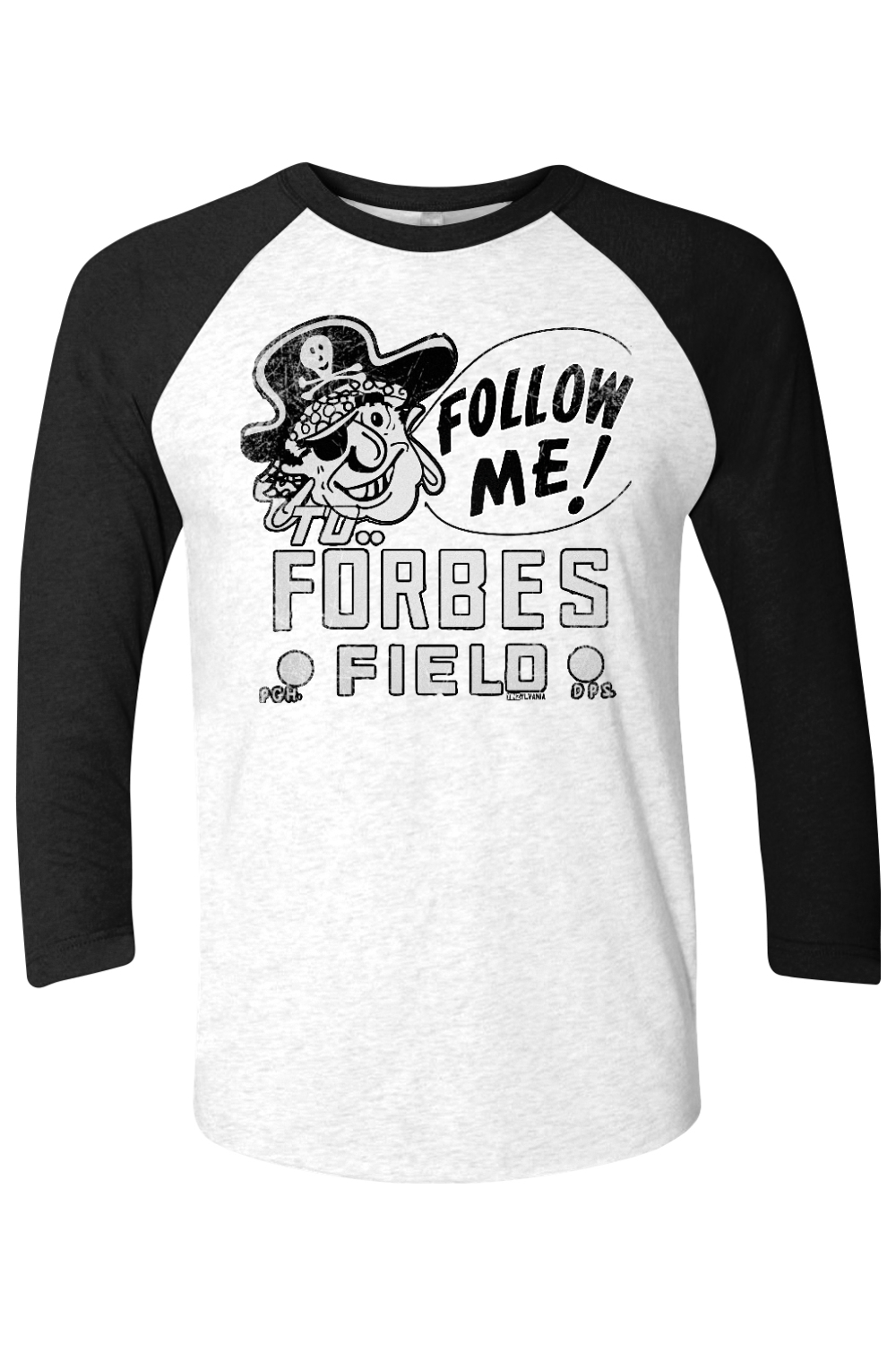 Follow Me To Forbes Field - Retro Raglan Tee - Yinzylvania