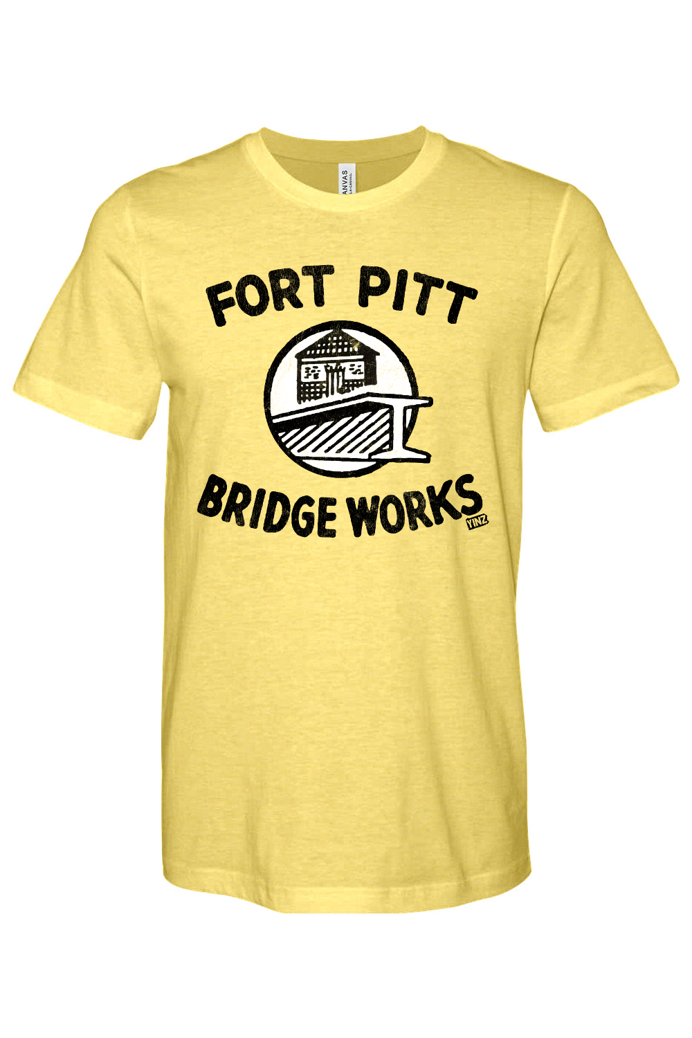 Fort Pitt Bridge Works  - Bella + Canvas Heathered Jersey Tee - Yinzylvania