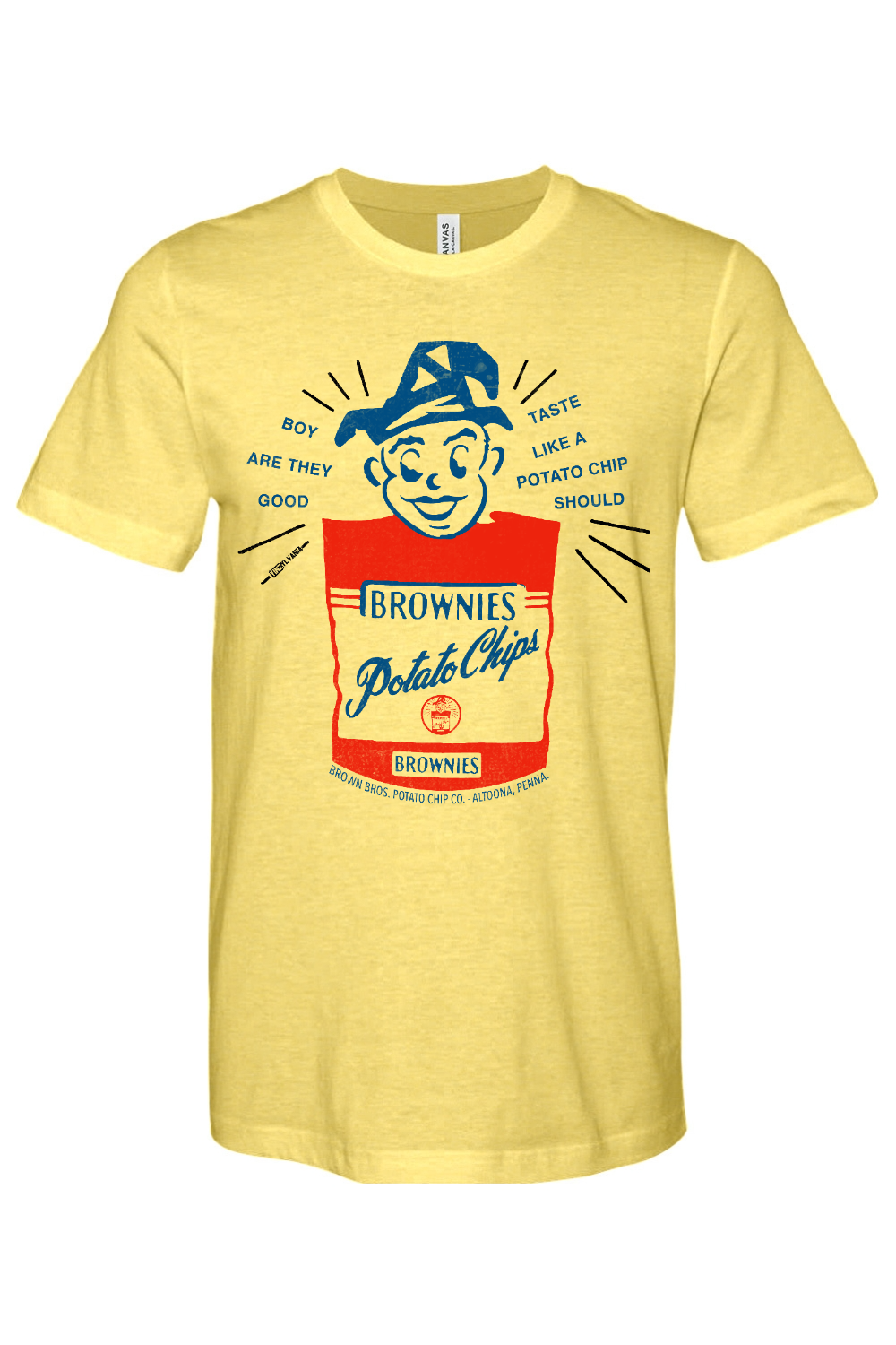 Brownies Potato Chips - Bella + Canvas Heathered Jersey Tee - Yinzylvania