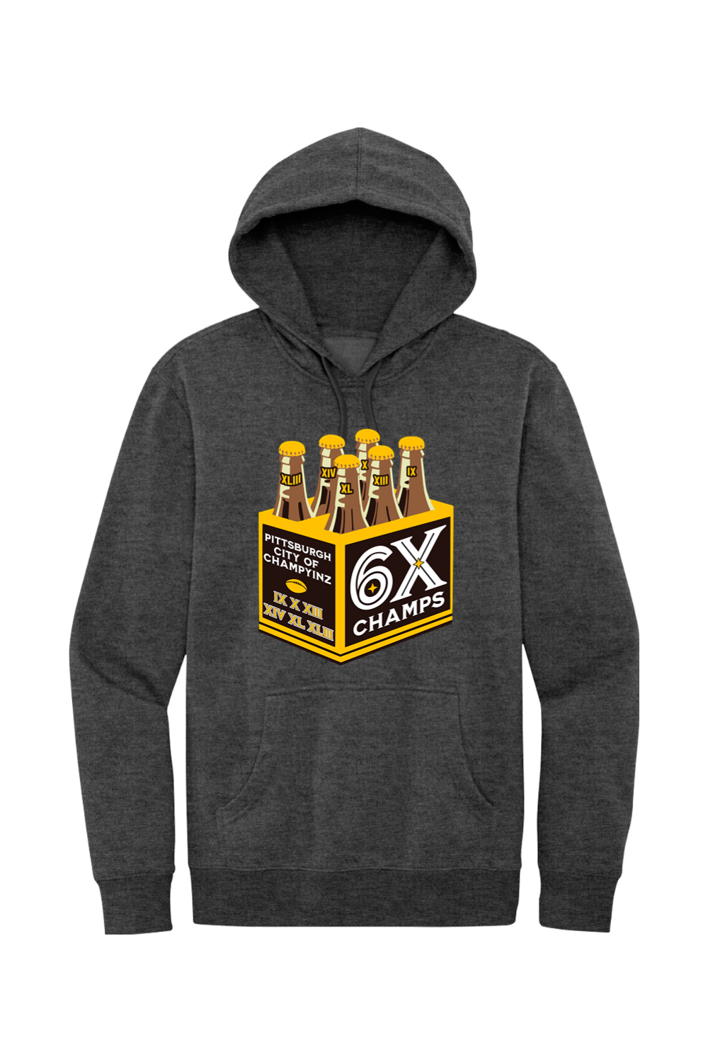 Pittsburgh Six Pack - Fleece Hoodie - Yinzylvania