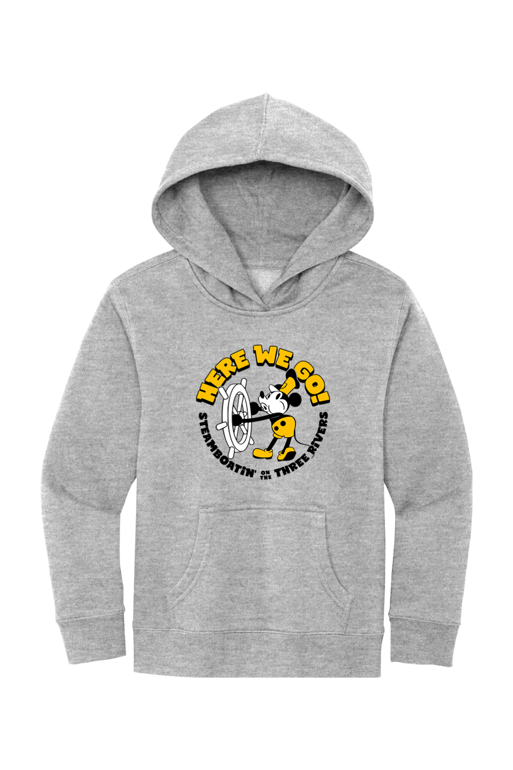 Steamboatin' on the Three Rivers - Youth Fleece Hoodie - Yinzylvania