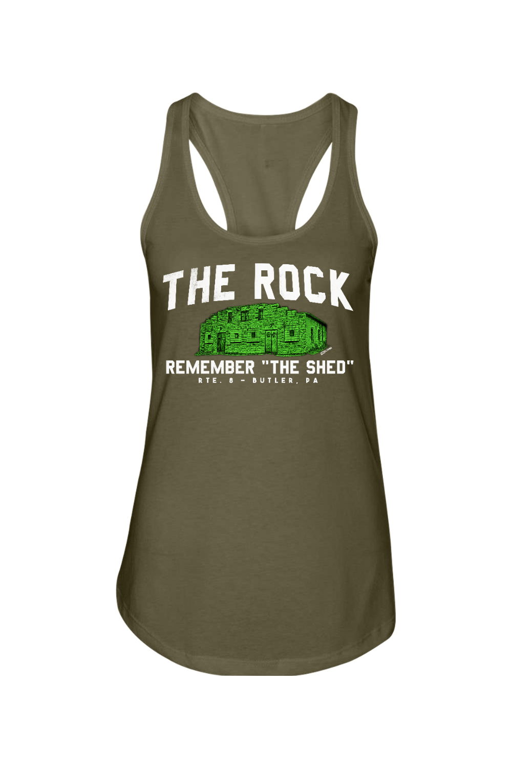 Remember the Shed - Slippery Rock - Ladies Racerback Tank - Yinzylvania