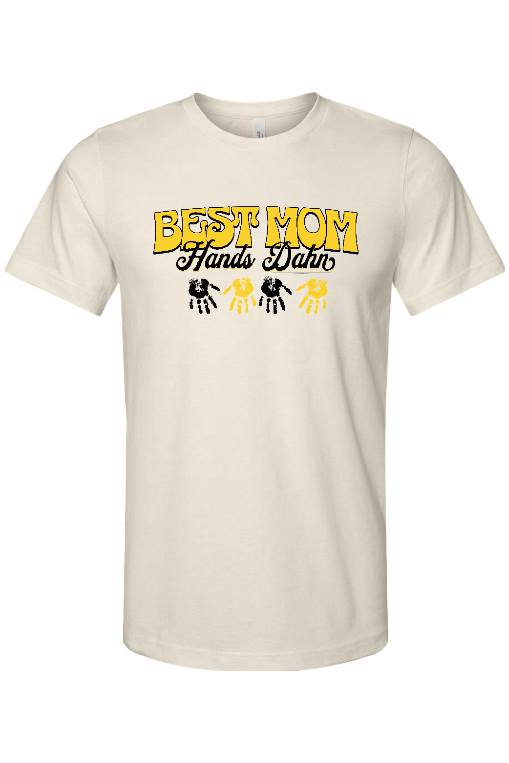 Best Mom Hands Dahn - Bella + Canvas Heathered Jersey Tee - Yinzylvania