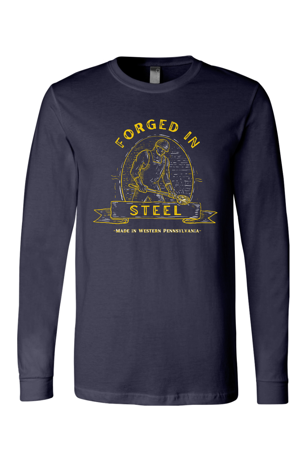 Forged in Steel - BELLA + CANVAS Unisex Jersey Long Sleeve Tee - Yinzylvania