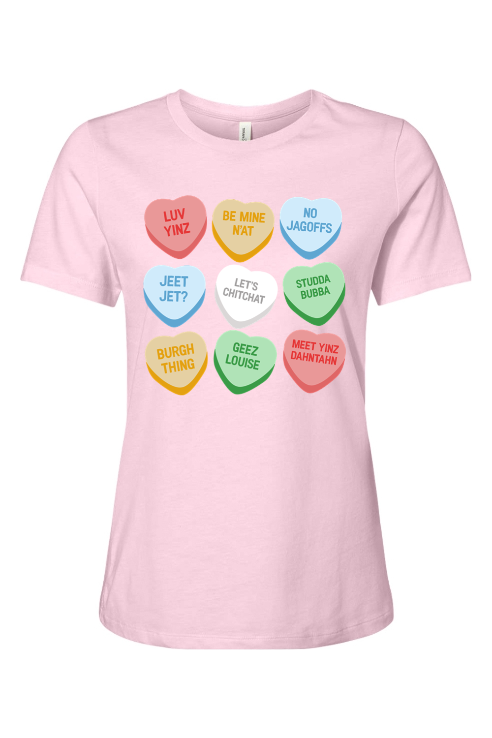 Pittsburghese Conversation Hearts - Ladies Tee - Yinzylvania