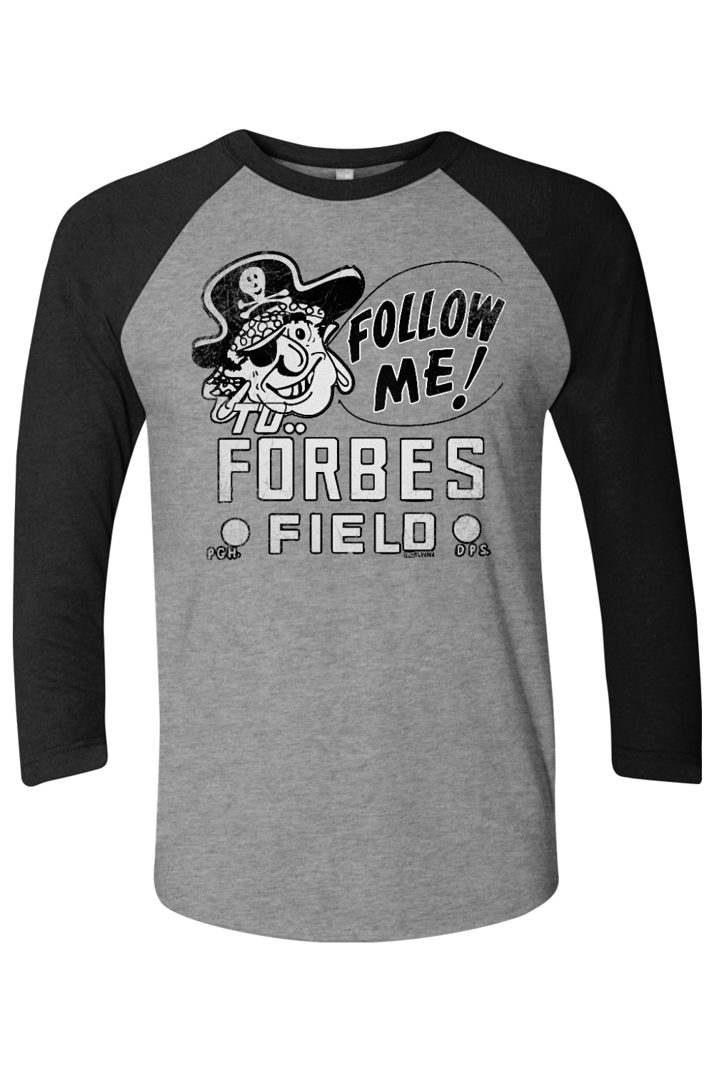 Follow Me To Forbes Field - Retro Raglan Tee - Yinzylvania