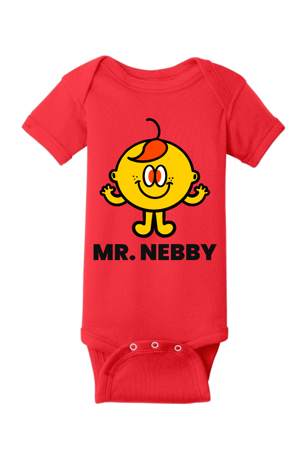 Mr. Nebby - Infant Short Sleeve Baby Rib Bodysuit - Yinzylvania