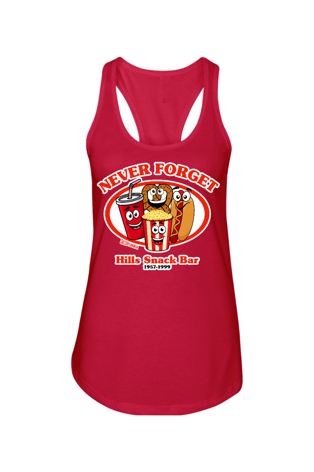 Never Forget - Hills Snack Bar - Ladies Racerback Tank - Yinzylvania