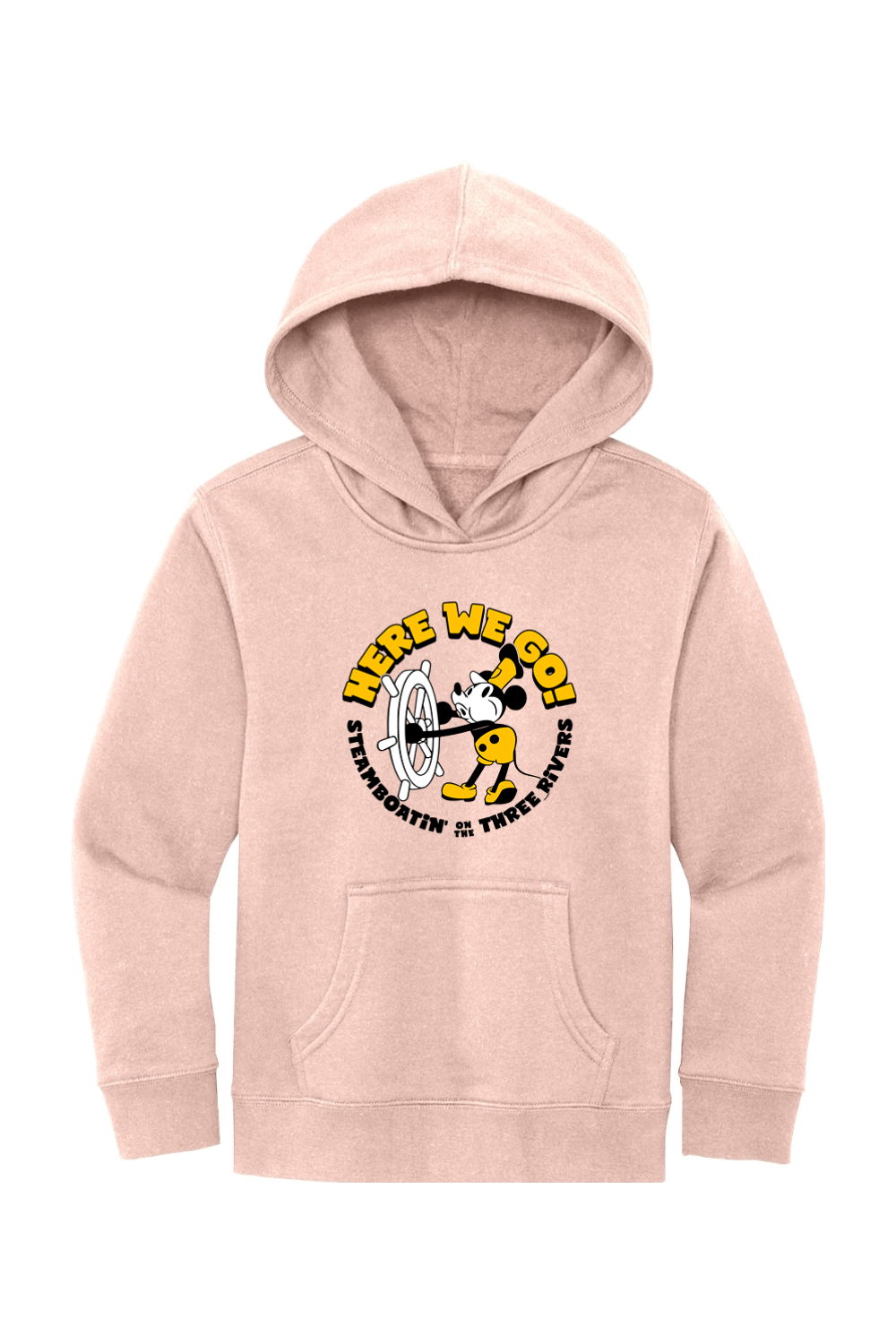 Steamboatin' on the Three Rivers - Youth Fleece Hoodie - Yinzylvania