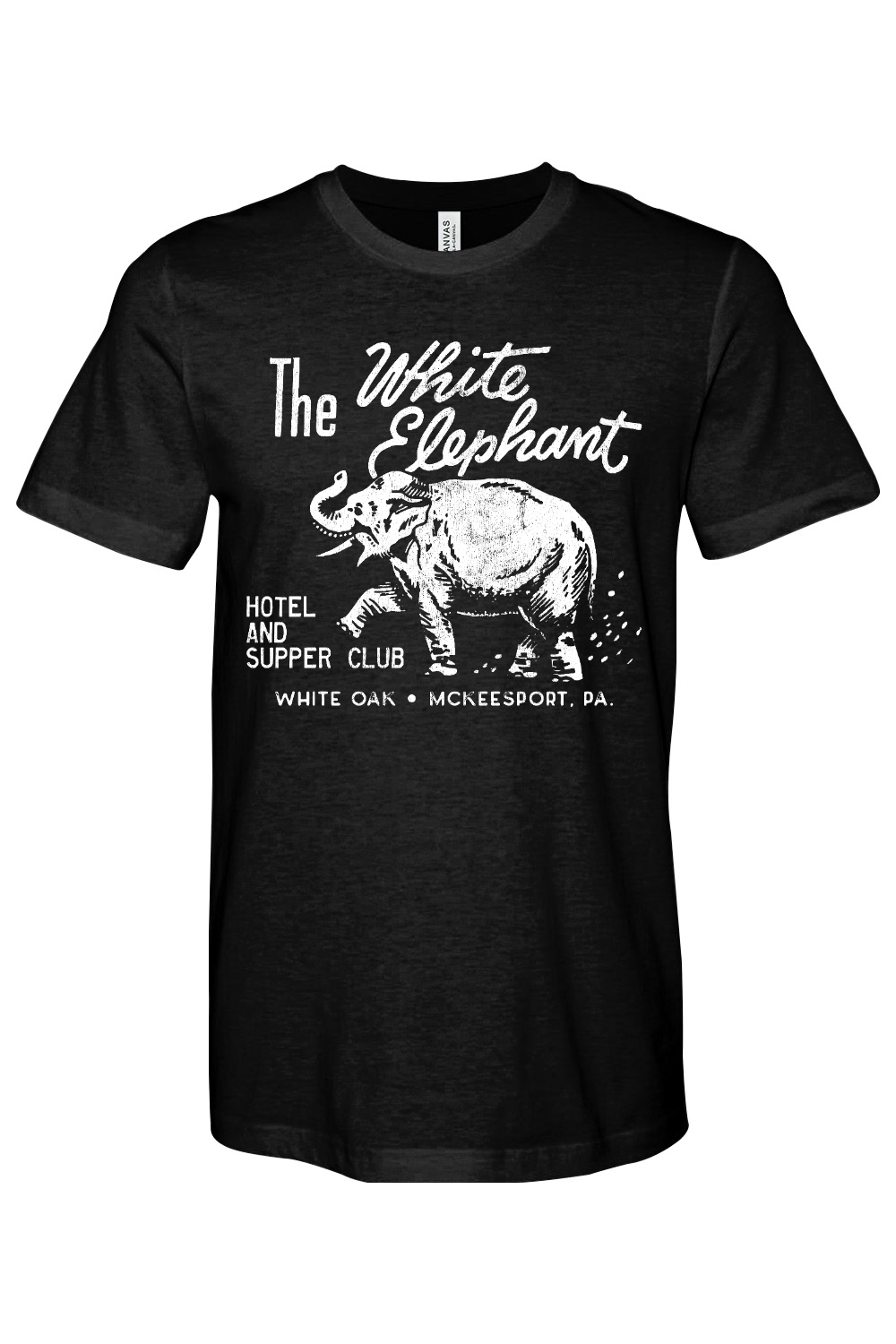 The White Elephant - Bella + Canvas Heathered Jersey Tee - Yinzylvania