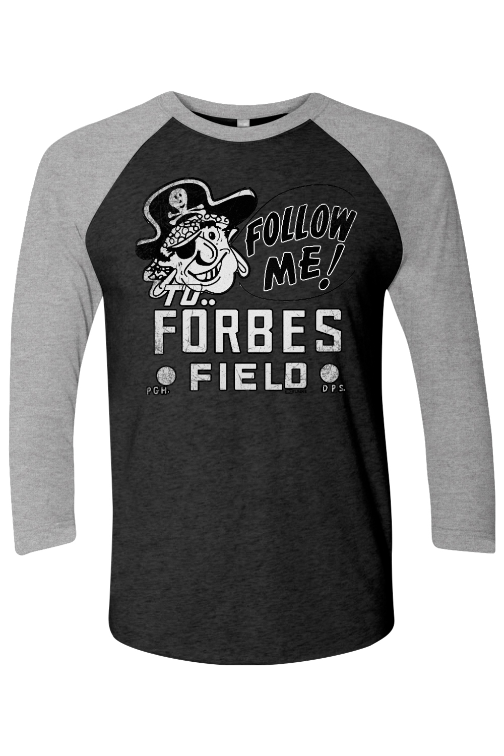 Follow Me To Forbes Field - Retro Raglan Tee - Yinzylvania