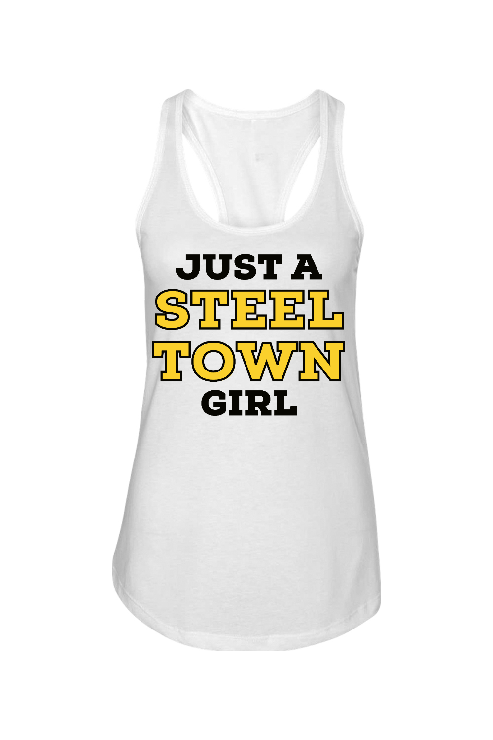 Steel Town Girl - Next Level Ladies Racerback Tank - Yinzylvania