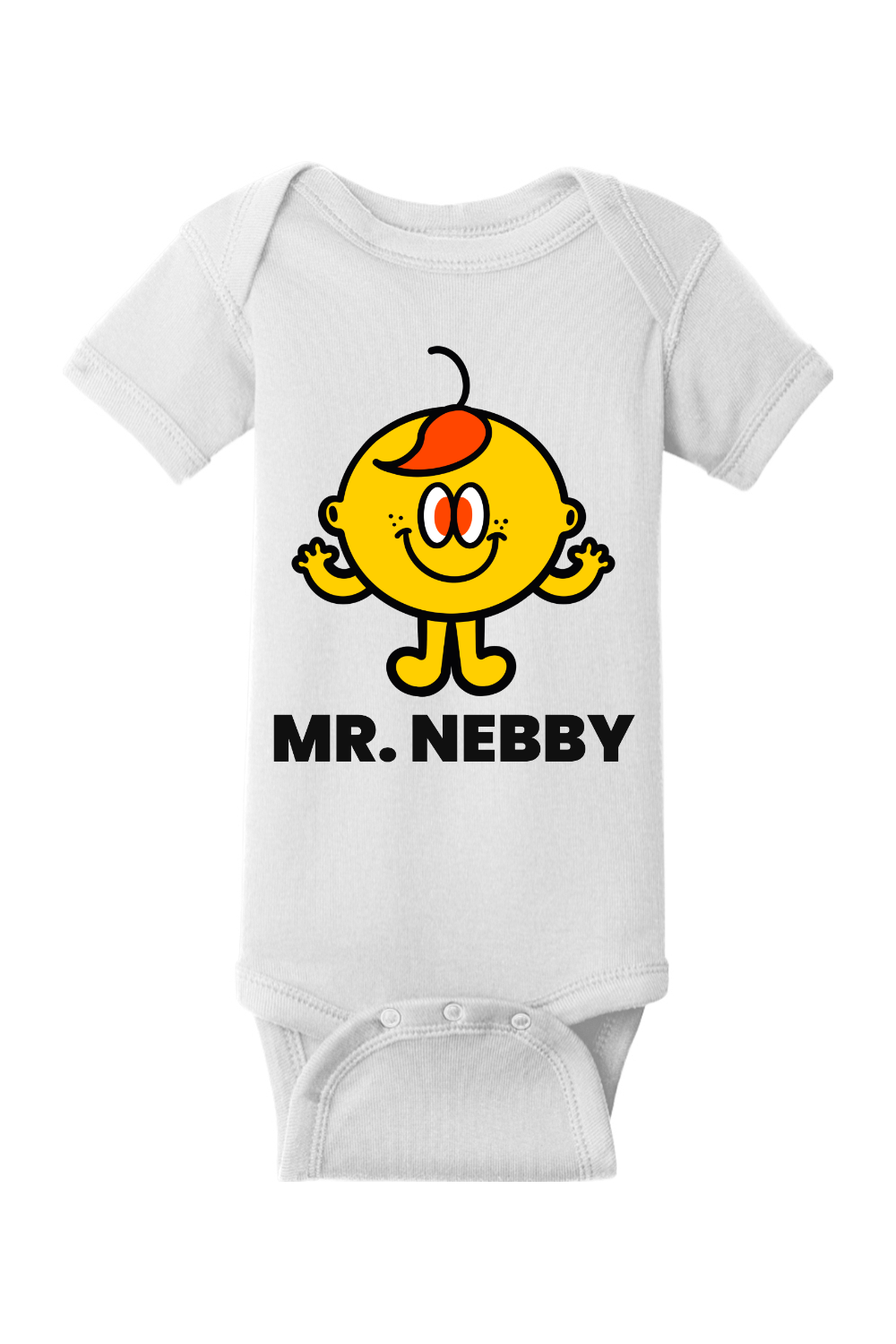 Mr. Nebby - Infant Short Sleeve Baby Rib Bodysuit - Yinzylvania