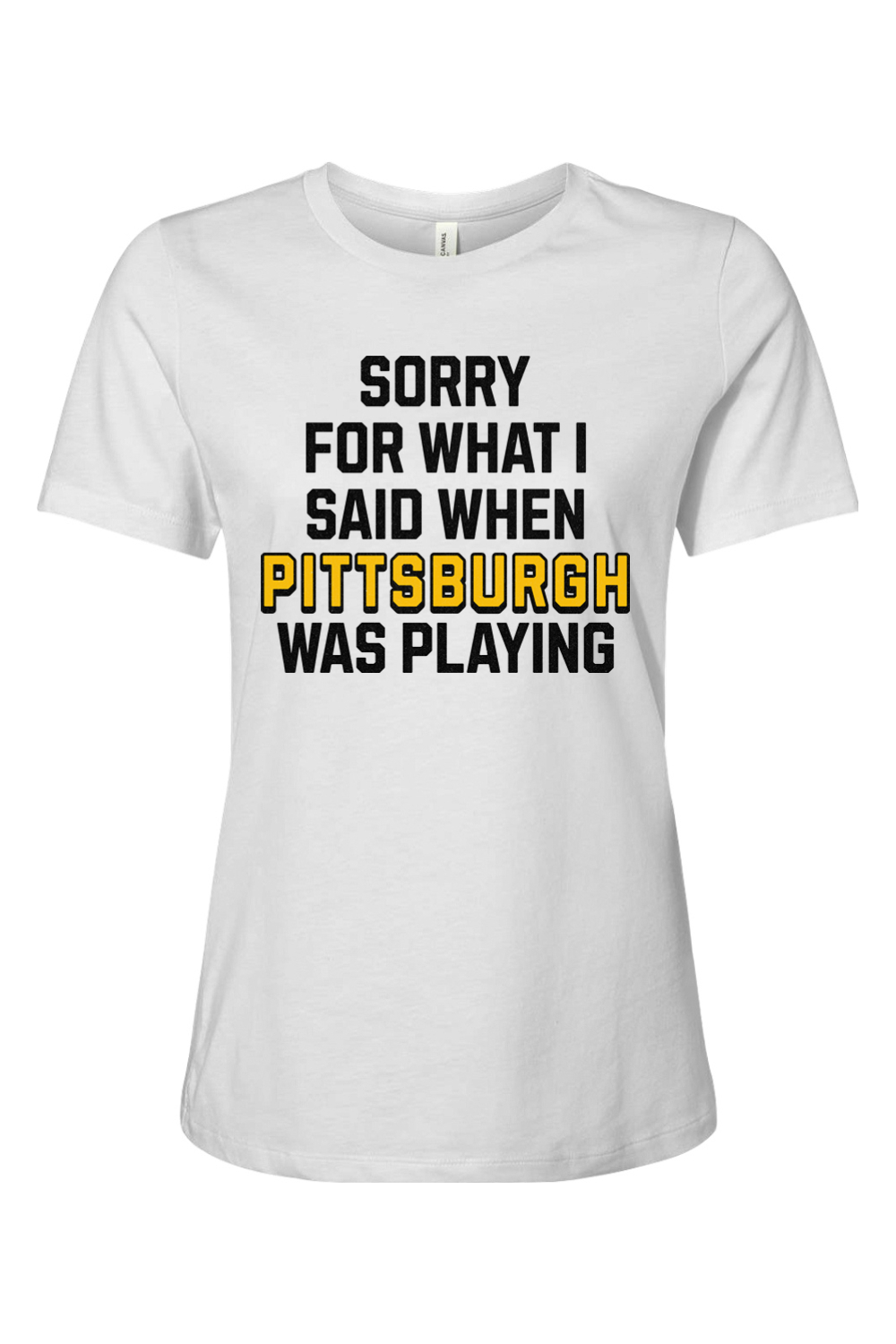 Sorry for What I Said When Pittsburgh Was Playing - Ladies Tee - Yinzylvania