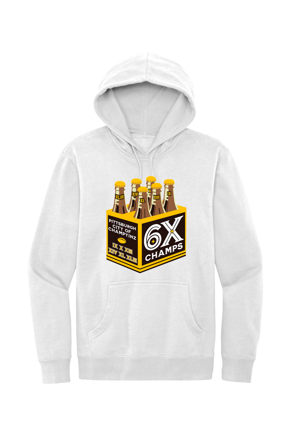 Pittsburgh Six Pack - Fleece Hoodie - Yinzylvania