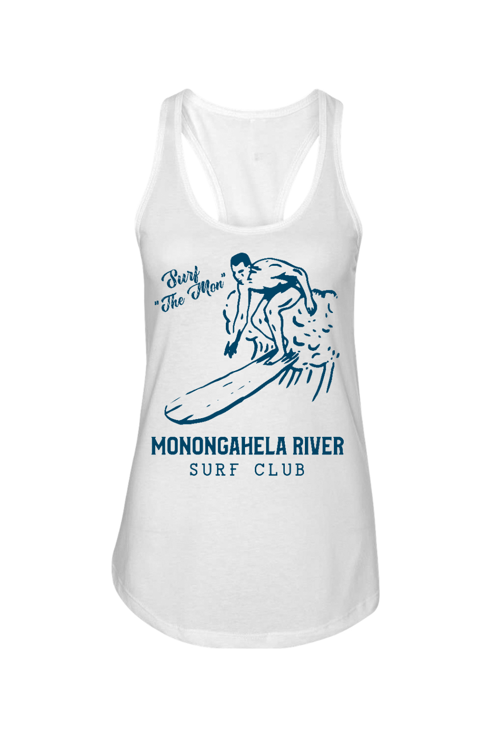 Monongahela River Surf Club - Ladies Racerback Tank - Yinzylvania