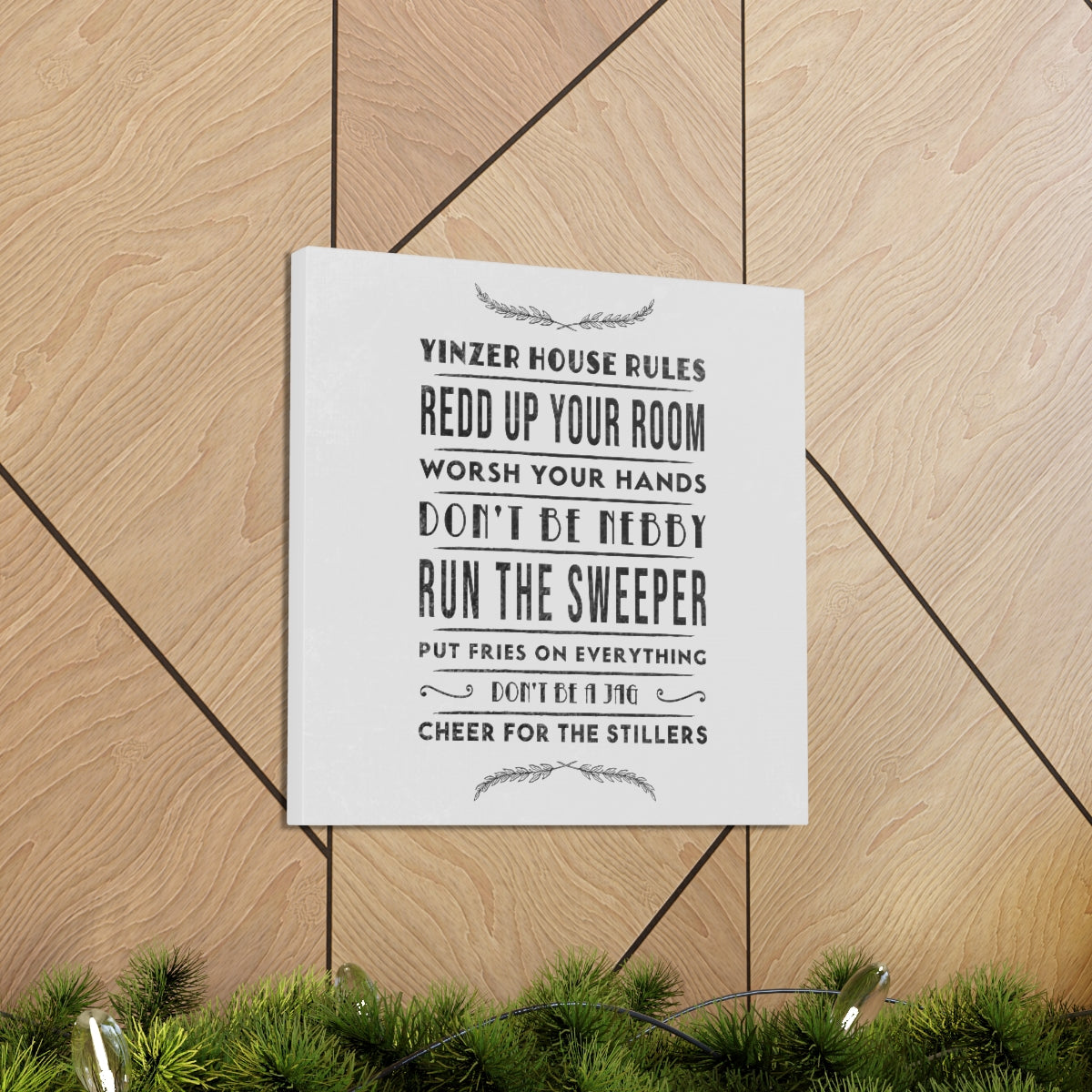 YINZER HOUSE RULES - Canvas Wall Art - Yinzylvania