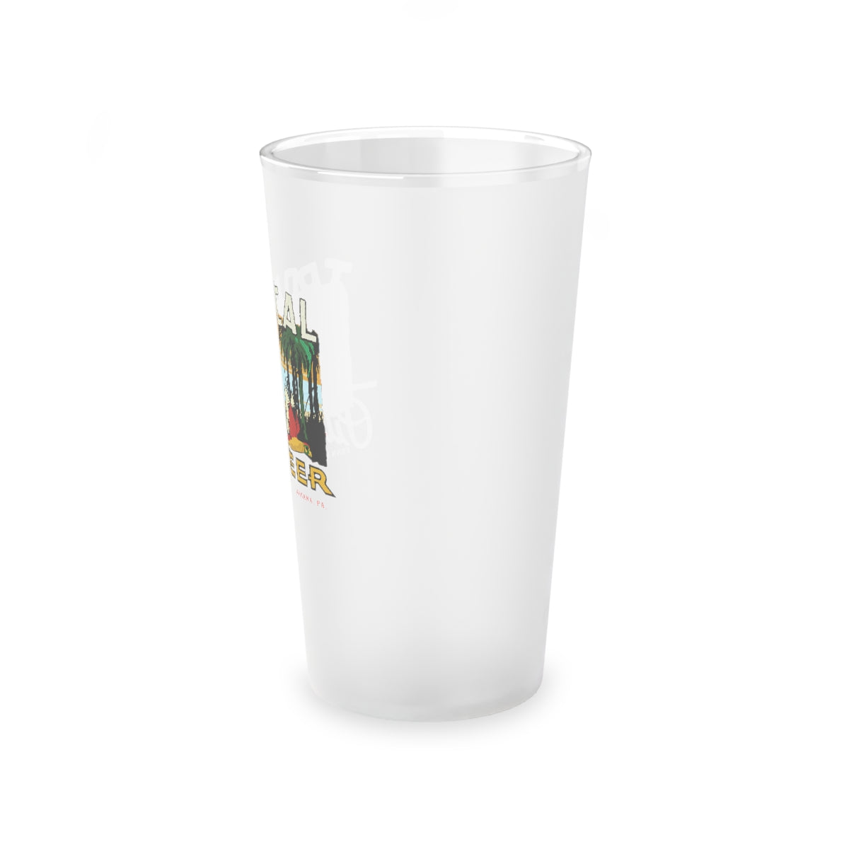 TROPICAL PILSNER BEER - Indiana, PA - Frosted Pint Glass, 16oz - Yinzylvania
