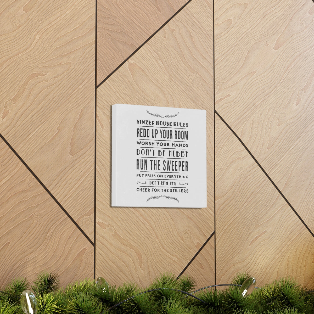 YINZER HOUSE RULES - Canvas Wall Art - Yinzylvania
