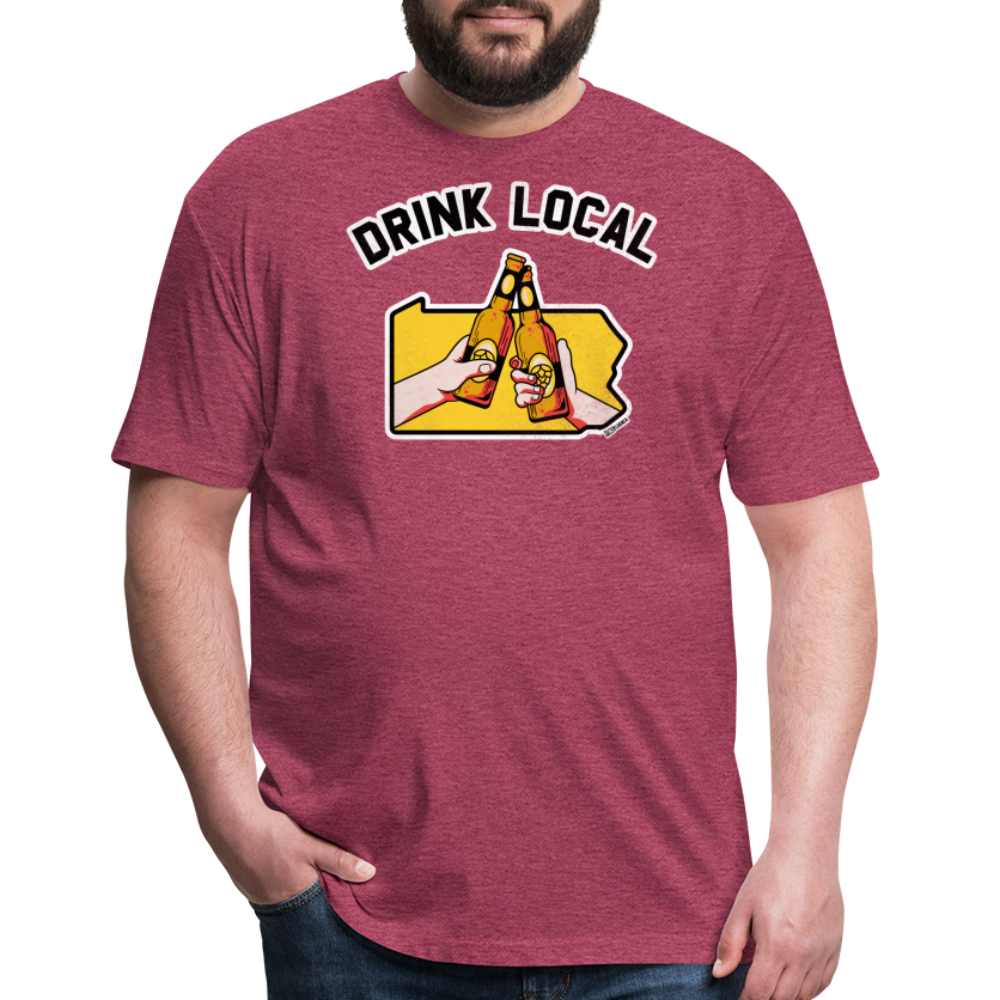 DRINK LOCAL - heather burgundy
