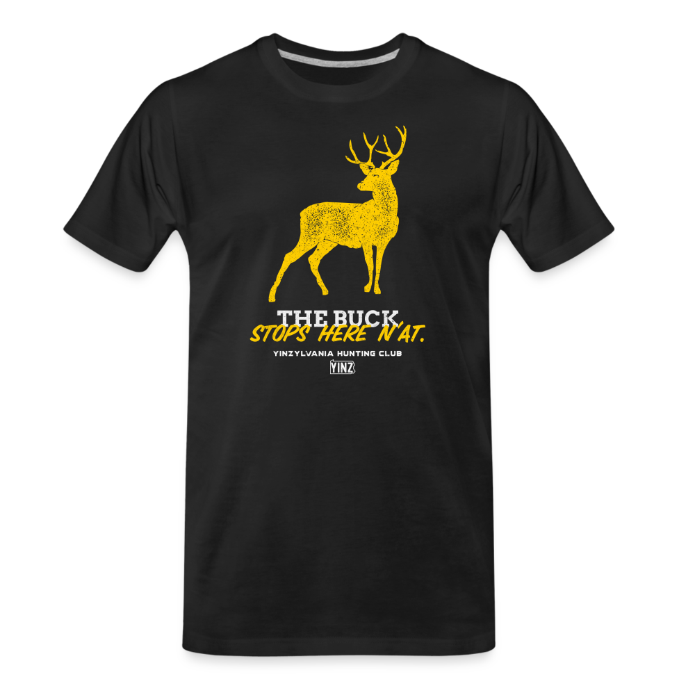 THE BUCK STOPS HERE N'AT - Men's Tall T-Shirt - black
