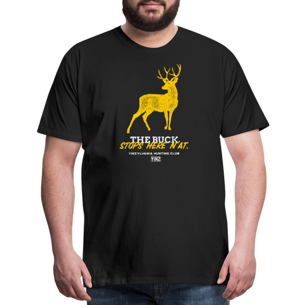 THE BUCK STOPS HERE N'AT - Men's Tall T-Shirt - black